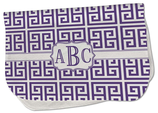 Baby Milano Personalized Greek Key Burp Cloth With Monogram