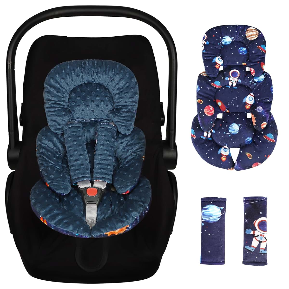 SWESEN Infant Car Seat Insert with Strap Pads - Space