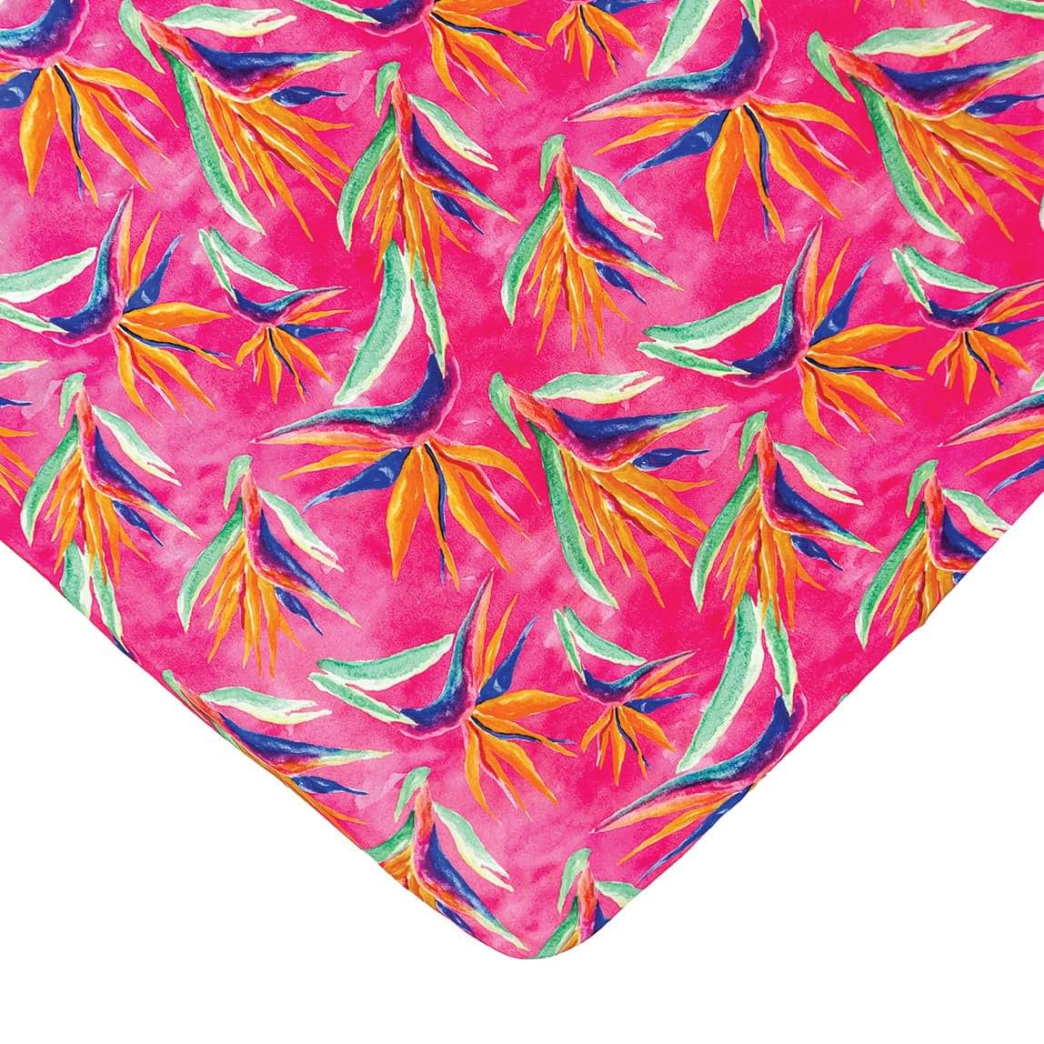 Florida Kid Co. Bird Of Paradise Fitted Crib Sheet For Standard Crib And Toddler Mattresses