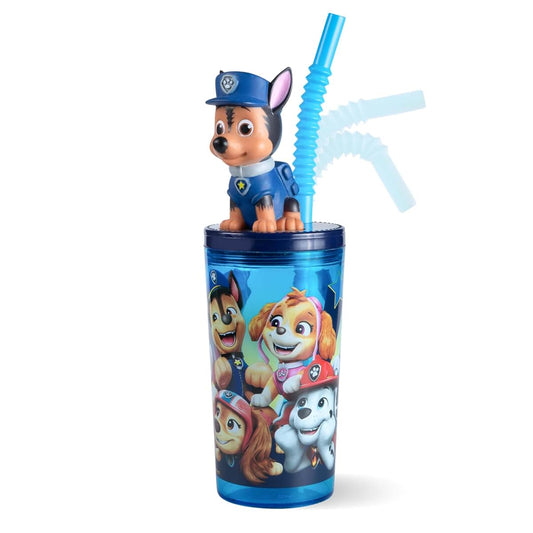 P:os Paw Patrol Chase Children's Drinking Cup With Straw