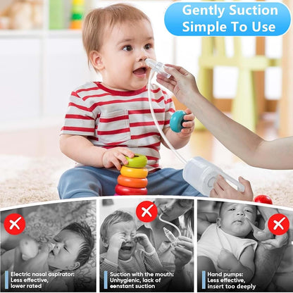 Manual Baby Nasal Aspirator for Clearing Mucus and Boogers