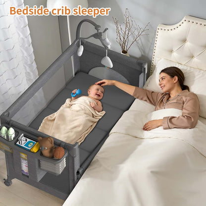 4 In 1 Baby Bassinet With Mattress And Wheels