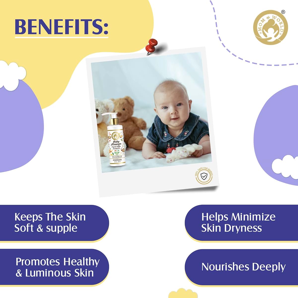 Mom & World Baby Massage Organic Virgin Coconut Oil (photo 4)
