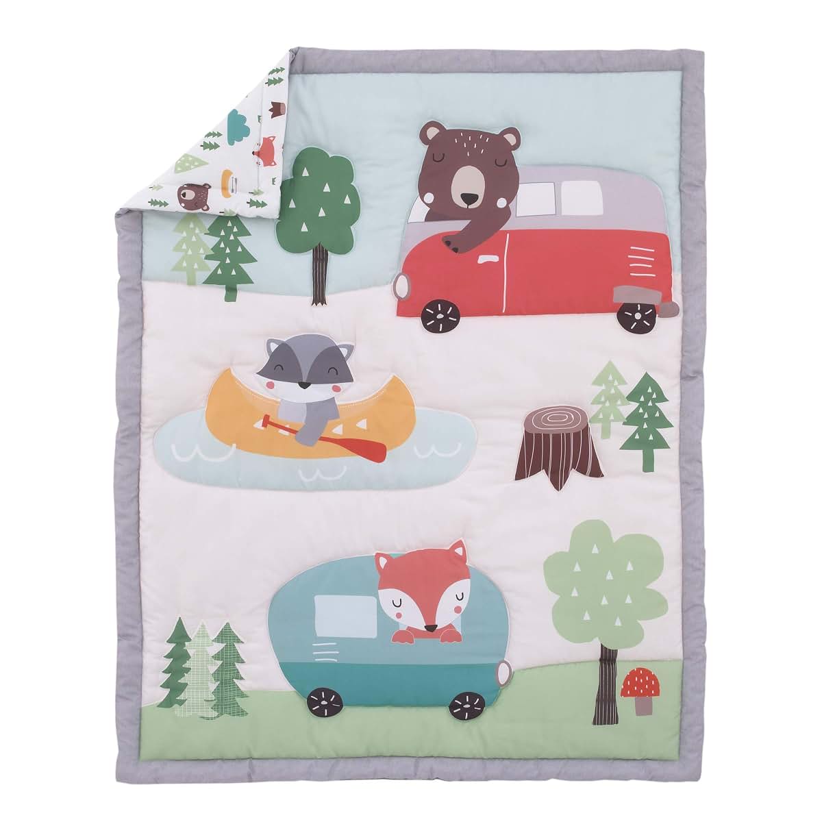 Little Love by NoJo Retro Happy Camper 3-Piece Crib Bedding Set
