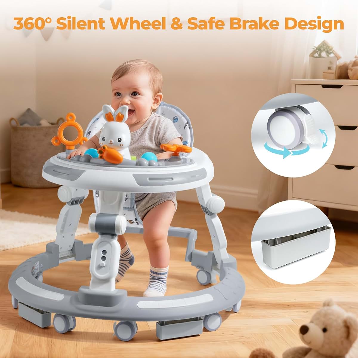 Dewlia 4-in-1 Foldable Baby Walker With Activity Tray (photo 3)