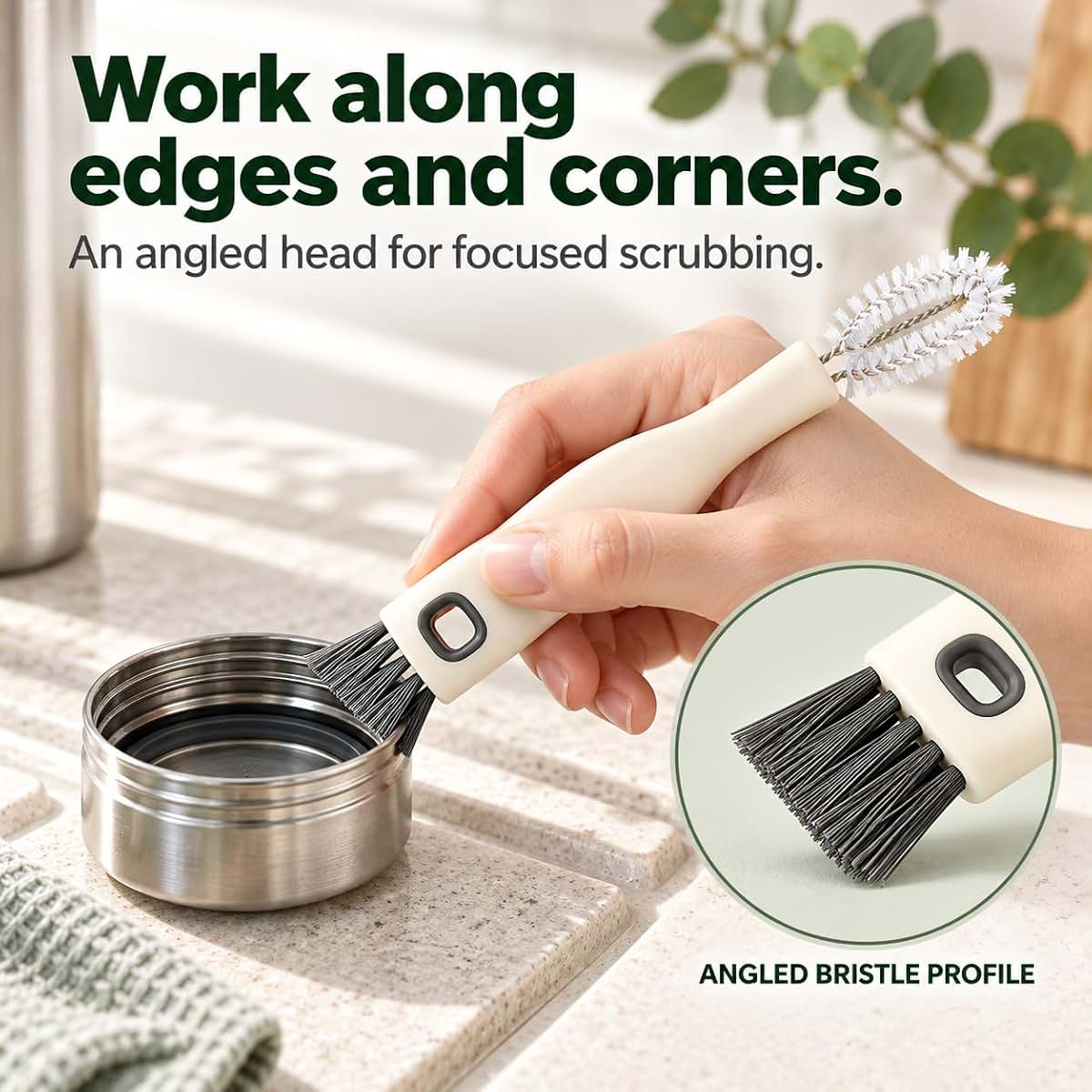LUSTRIB 2-Piece Cup Lid and Straw Cleaning Brush Set with Dual-Brush Design (photo 3)