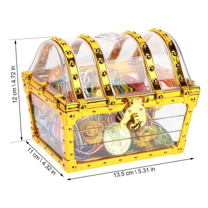 SUPVOX Pirate Treasure Chest Toy Set with Random Fun Items for Parties