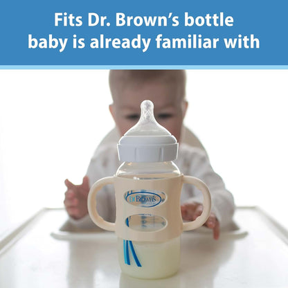 Dr. Brown's Wide-Neck Baby Bottle Silicone Handles, 3-Pack for 4m+