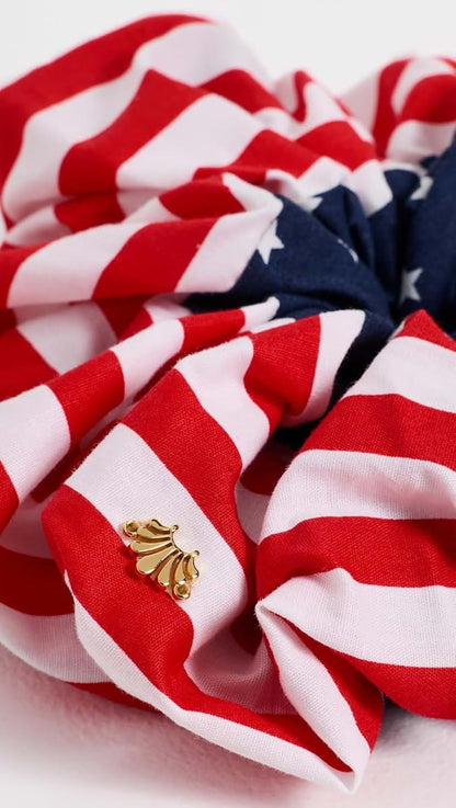 Lele Sadoughi Stars And Stripes Cotton Scrunchie