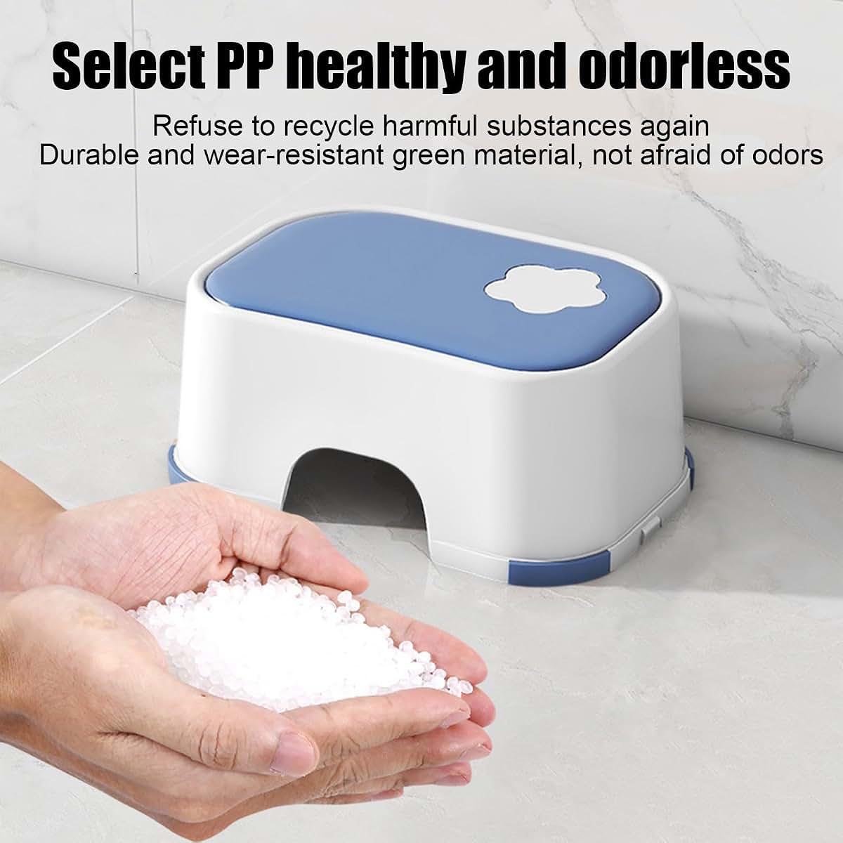 Lovskoo Thickened Plastic Mini Bath Step Stool for Home Portable Sitting Stool (photo 4)