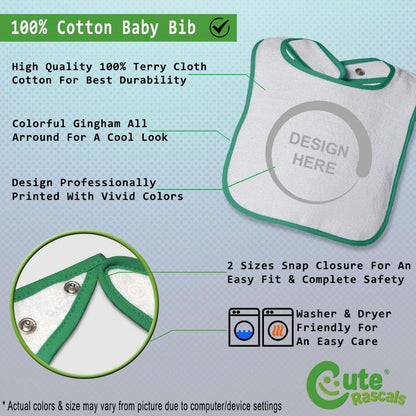 Toddler & Baby Bibs Burp Cloths - 100% Cotton Snap Closure
