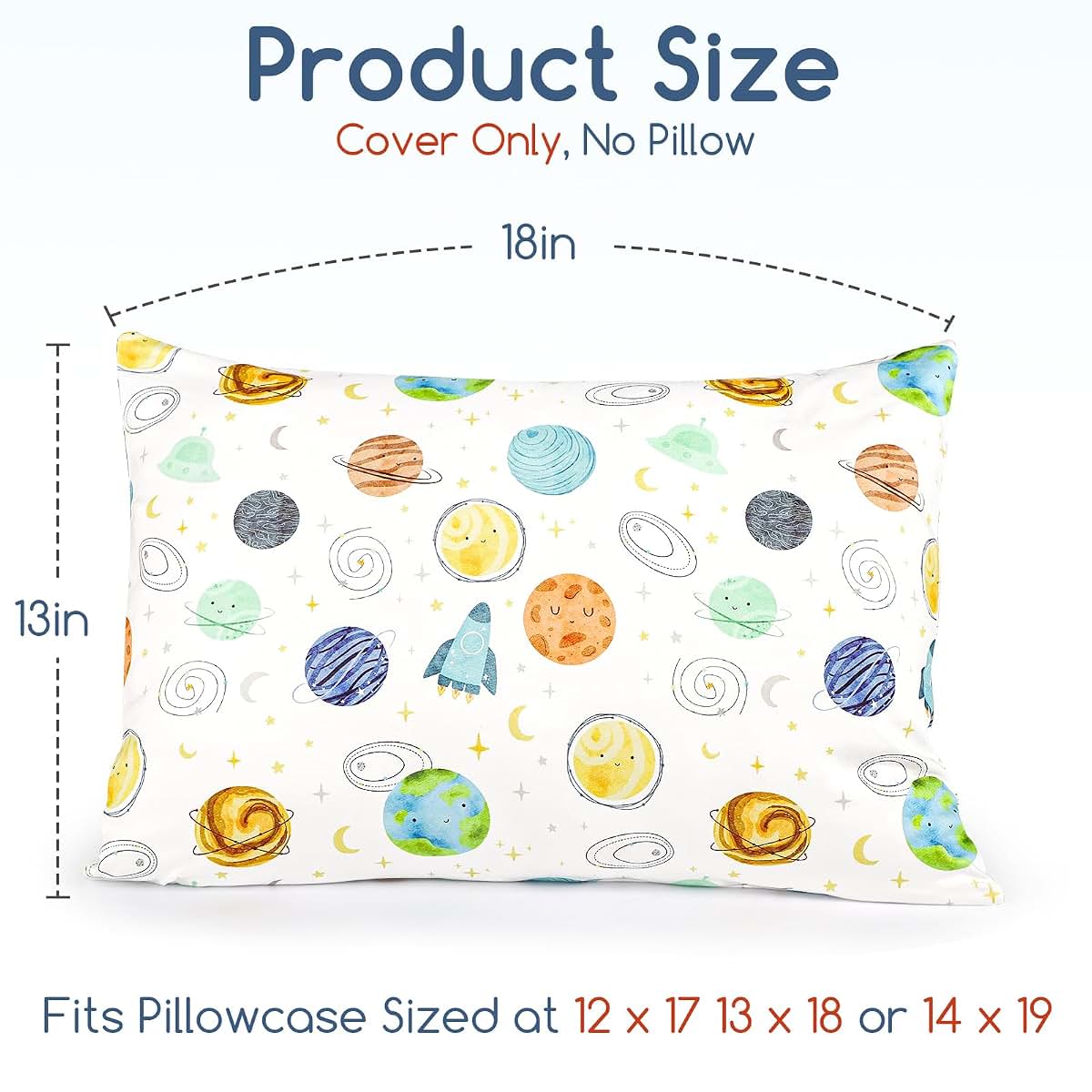 Man Fai Sky ManFaiSky 2 Pack Toddler Pillowcase, 13x18 Toddler Pillow Cases with Envelope Closure, Soft & Comfortable (photo 3)