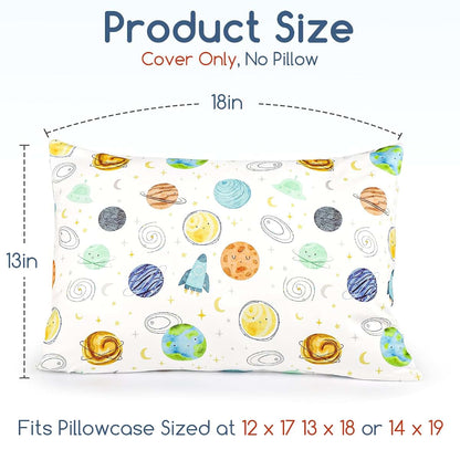 Man Fai Sky ManFaiSky 2 Pack Toddler Pillowcase, 13x18 Toddler Pillow Cases with Envelope Closure, Soft & Comfortable (photo 3)