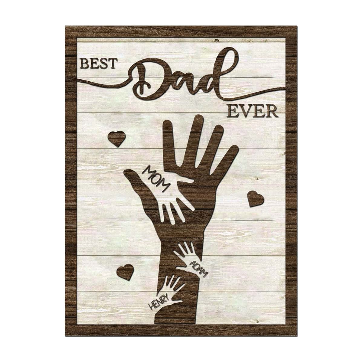 EmbroGlow Personalized First Father's Day Picture Frame, Fathers Day Gift from Baby, Happy Daddy Gift, Custom Photo