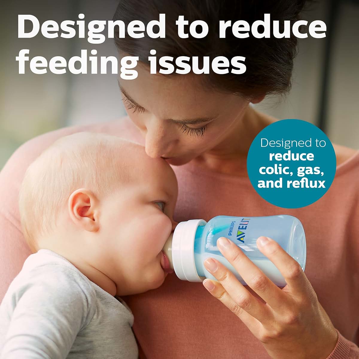 Philips Avent Anti-Colic Baby Bottle with AirFree Vent, Medium Flow, 9 oz (photo 2)