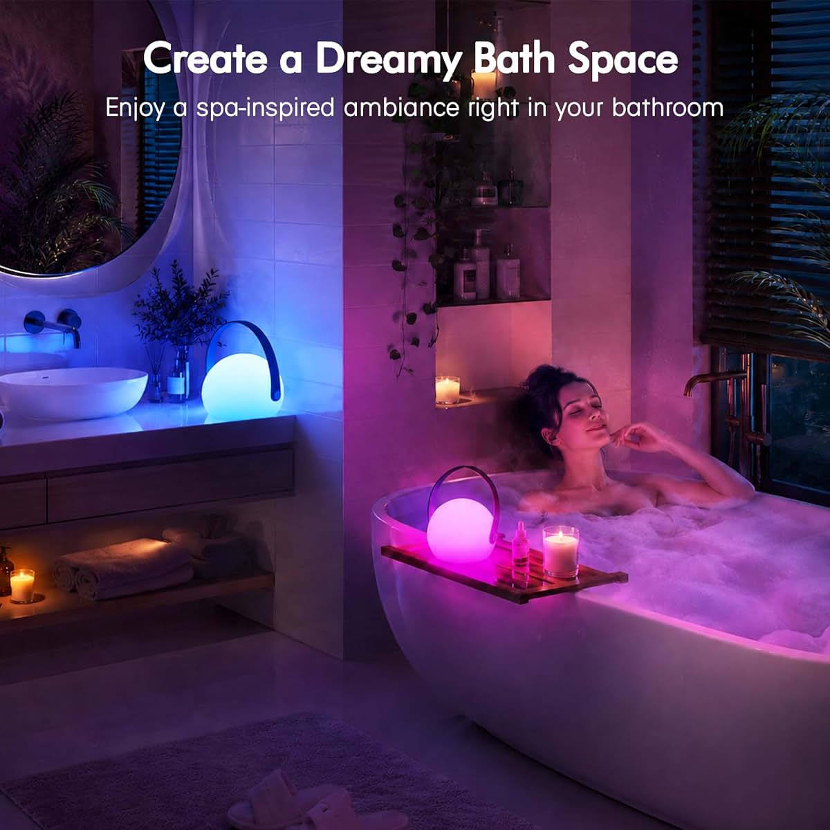 Sooogd IP65 Waterproof Shower Lamp with 16 Colors and Remote (photo 3)