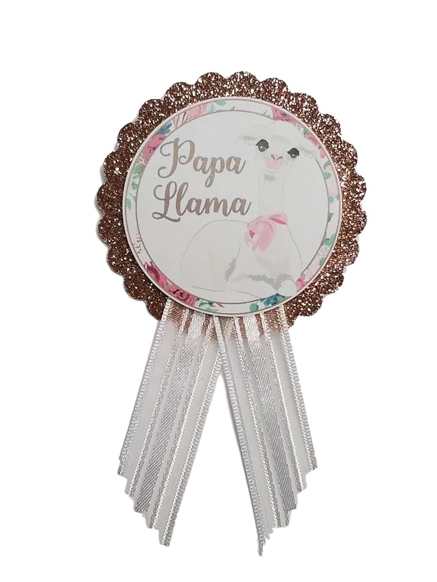 Amy's Bubbling Boutique Llama Baby Shower Theme Pins for New Parents (photo 3)