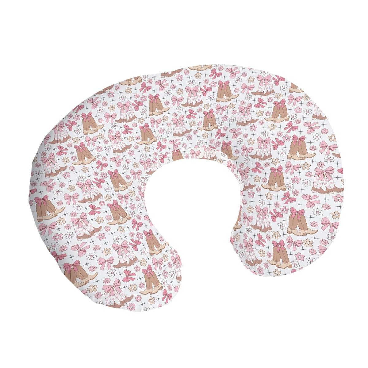 Cstdyfrv Nursing Pillow Cover, Western Cowgirl Print (photo 2)