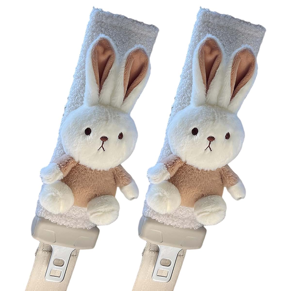 Hbbgdiy Cartoon Bunny Seat Belt Cover Pad 2PCS