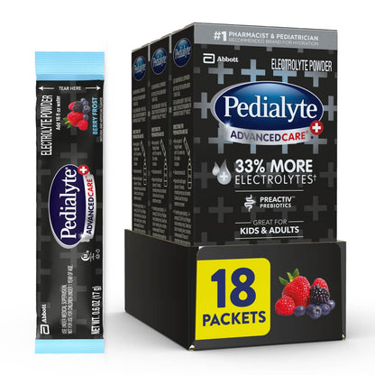Pedialyte AdvancedCare Plus Electrolyte Powder Berry Frost