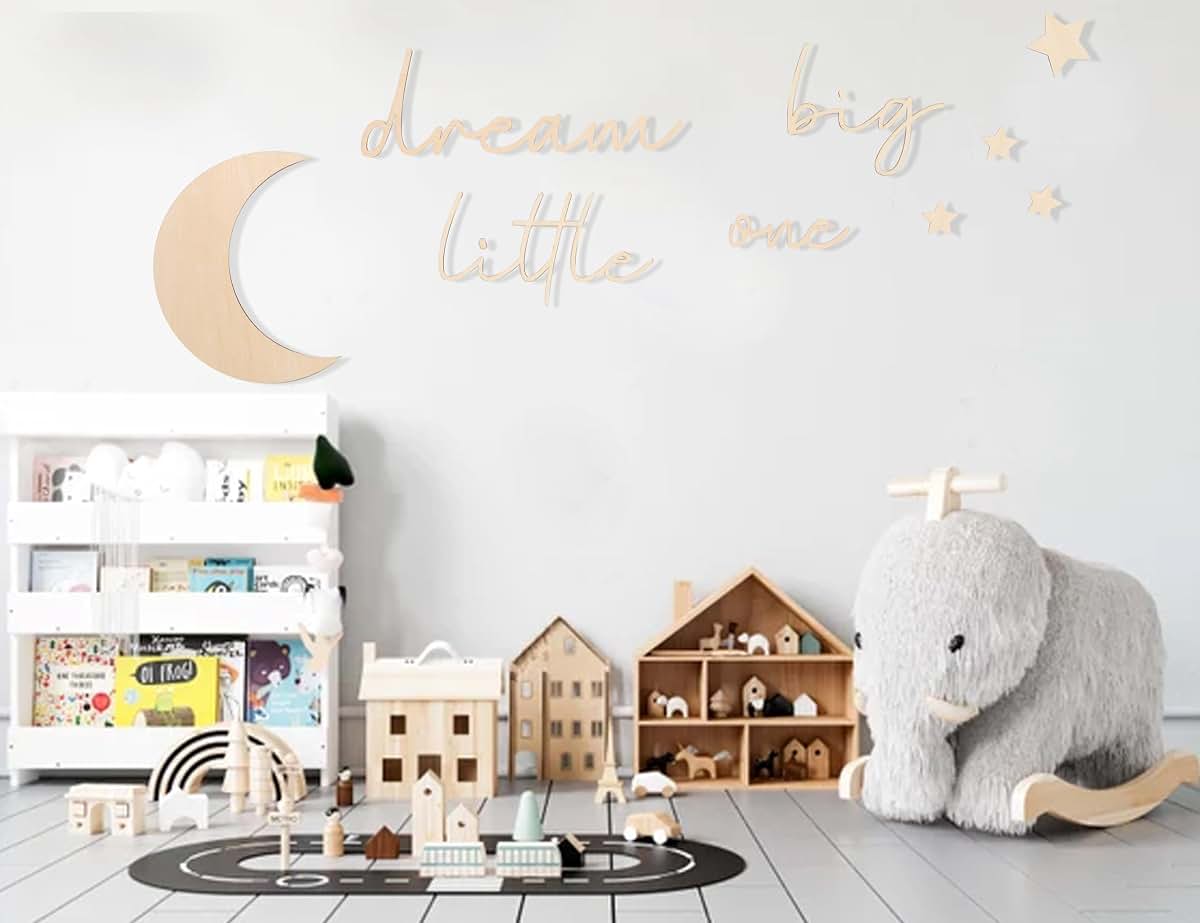 MAMUXI Lettering Wood Dream Big Little One Sign