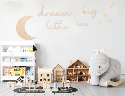 MAMUXI Lettering Wood Dream Big Little One Sign