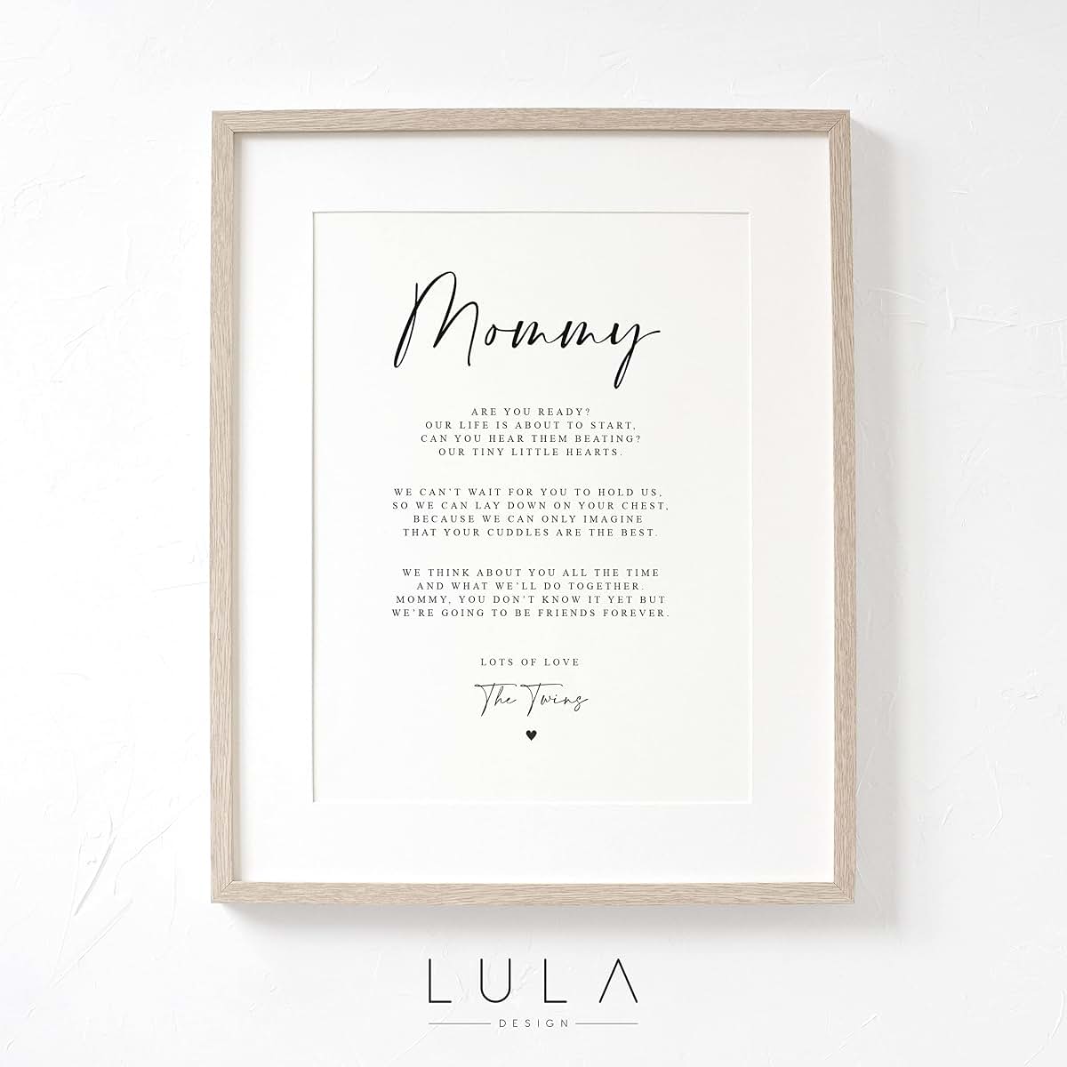 Lula Design Mommy to be Poem from Bump A4 PRINT, Mommy to be Poem Print Gift, New Mom Print, New Mommy Gift (Size: (photo 2)