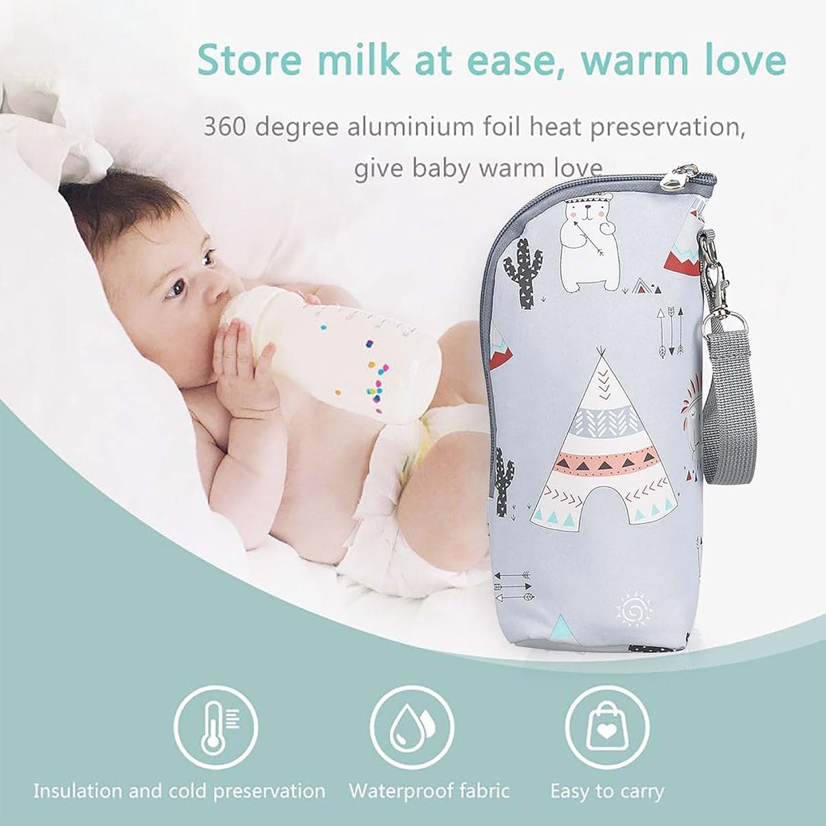 Rhinoon Baby Bottle Insulation Bag Tote