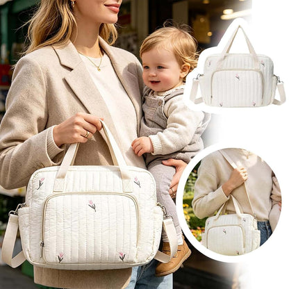 Baby Diaper Bag Tote for Mom Multifunction Embroidery Hospital Travel Bag