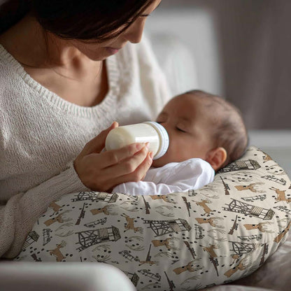 BabyOneStop Deer Hunting Nursing Pillow Cover, 22x18 Inch Polyester Slipcover with Zipper