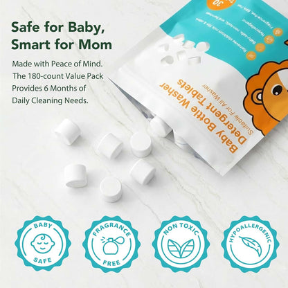Aelop 180PCS Bottle Washer Tablets Plant-Based Detergent Tablets (photo 4)