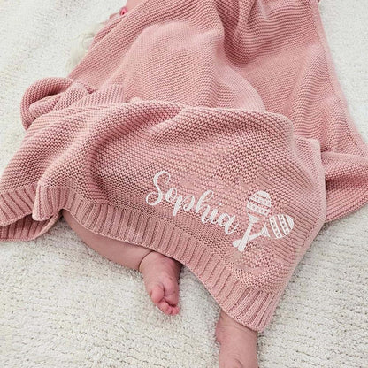Noni Luxury Personalized Baby Blanket, Customize Baby Blanket, Name Baby Blanket, Embroidered Baby Blanket, Baby (photo 3)