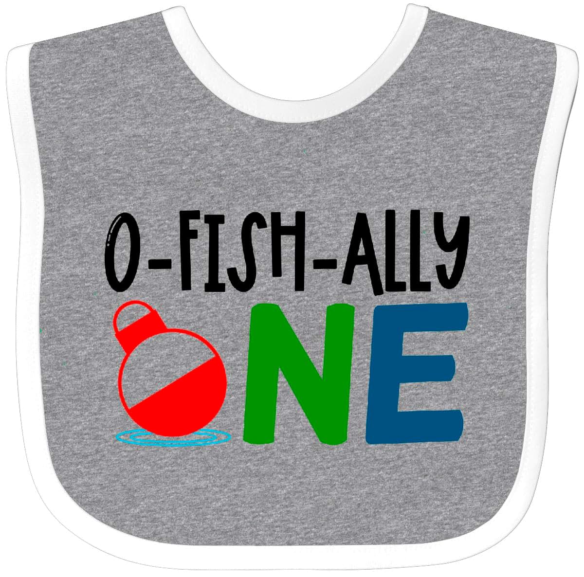 inktastic O-Fish-Ally Baby Bib, 1 Count, Hook and Loop Closure