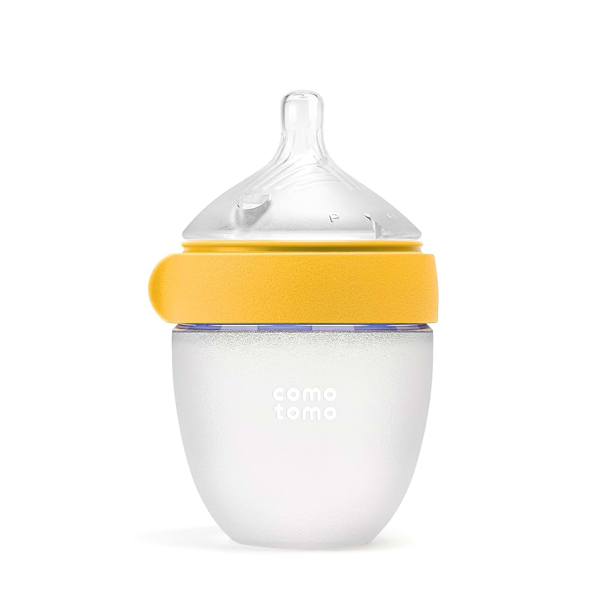 Comotomo Silicone Baby Bottle Gen 2 5oz True Slow-Flow, Yellow