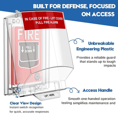 Luocute Fire Reminder Cover, Protective Guard for Pull Station Button, Fireproof Transparent Enclosure with Easy (photo 4)