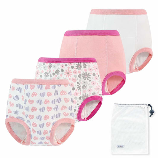 EZ Moms 4 Packs Toddler Potty Training Underwear Girls 4T
