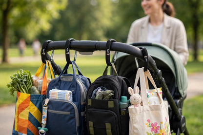 Lilfe Large Carabiner Stroller Hooks for Hanging Bags and Accessories