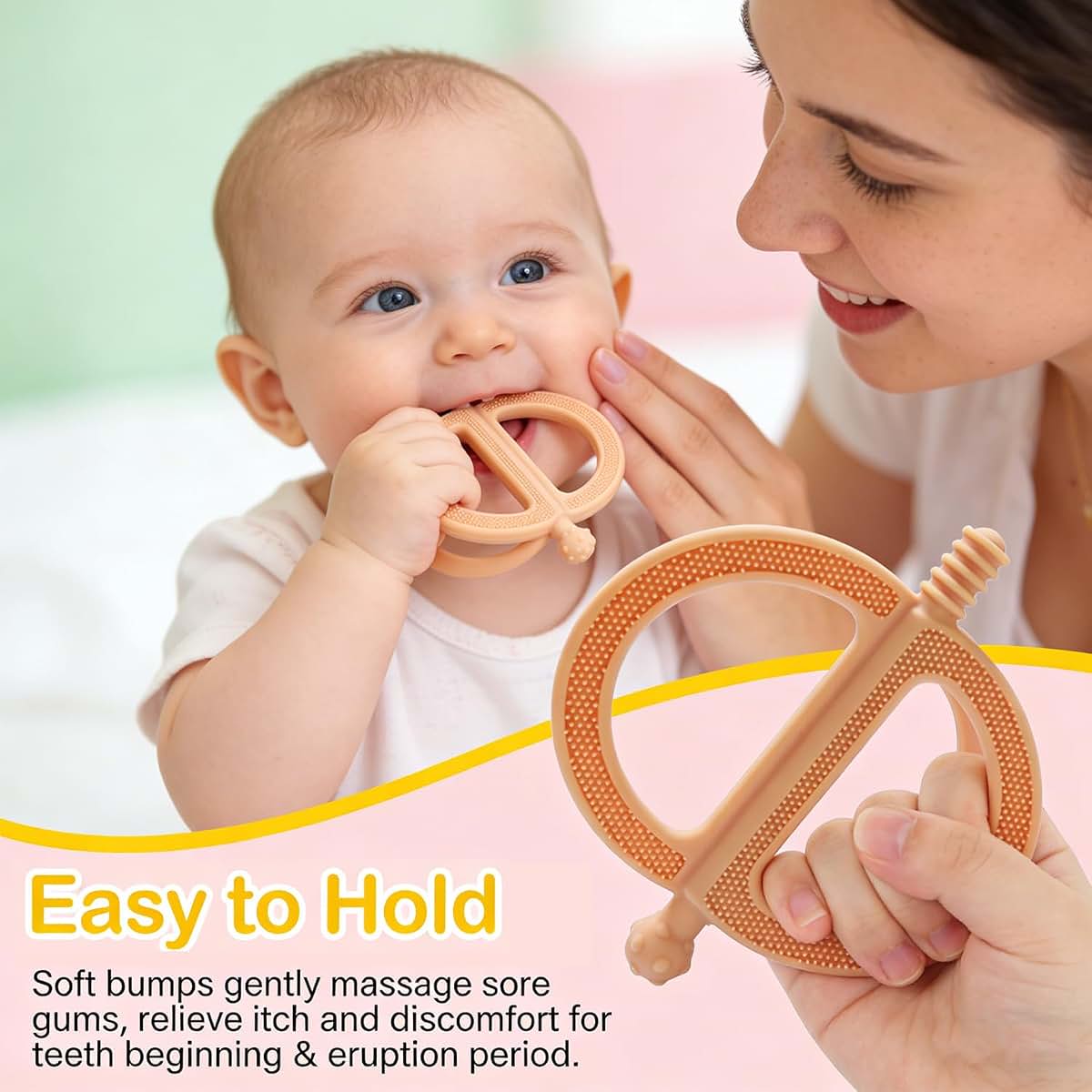 YAPROMO Silicone Teether Toys for Babies & Toddlers