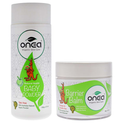 ONEA Baby Barrier Balm and Natural Apple Baby Powder Set