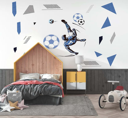 Muravie Soccer Themed Kids Wall Sticker, Football Wall Decal, Kids Room Decor Wall Sticker