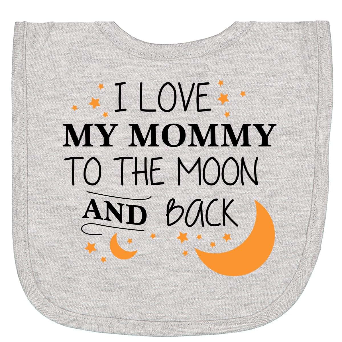 Inktastic I Love My Mommy To The Moon and Back Newborn Bib