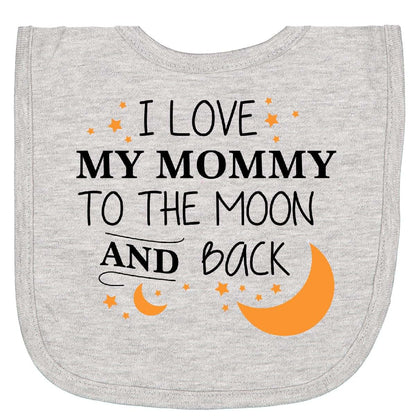 Inktastic I Love My Mommy To The Moon and Back Newborn Bib