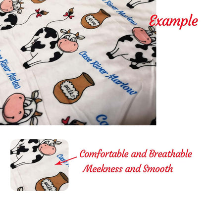 Gifts Everywhere Personalized Fruit Pear Blanket Baby Kids & Infant Soft Plush Minky Dot Toddler Swaddling Blanket
