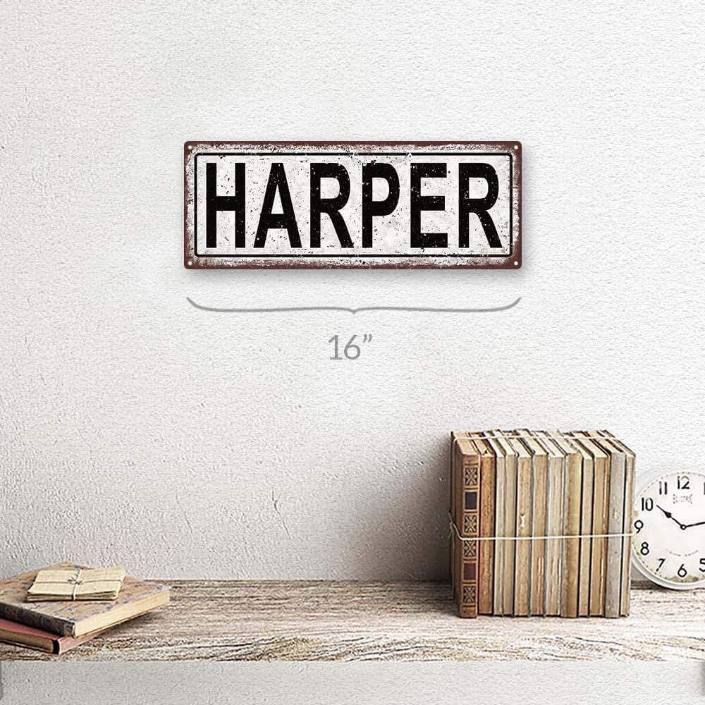 Homebody Accents Harper 6"x16" Metal Sign for Nursery Wall Décor