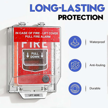 Luocute Fire Reminder Cover, Protective Guard for Pull Station Button, Fireproof Transparent Enclosure with Easy (photo 3)