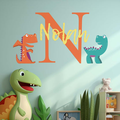 Cryptonite Personalized Name Cute Dinosaurs Wall Decal
