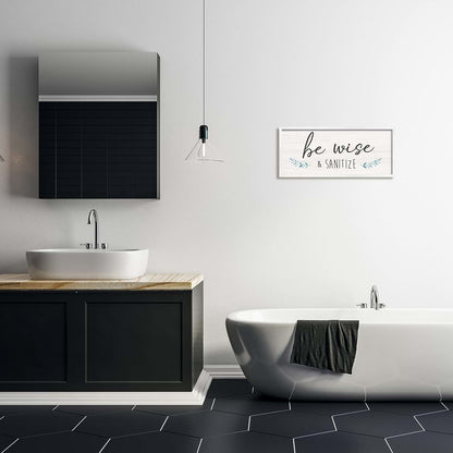 Stupell Industries Wise Sanitize Bathroom Print