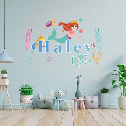 B&C Easylife Custom Name Mermaid Wall Sticker