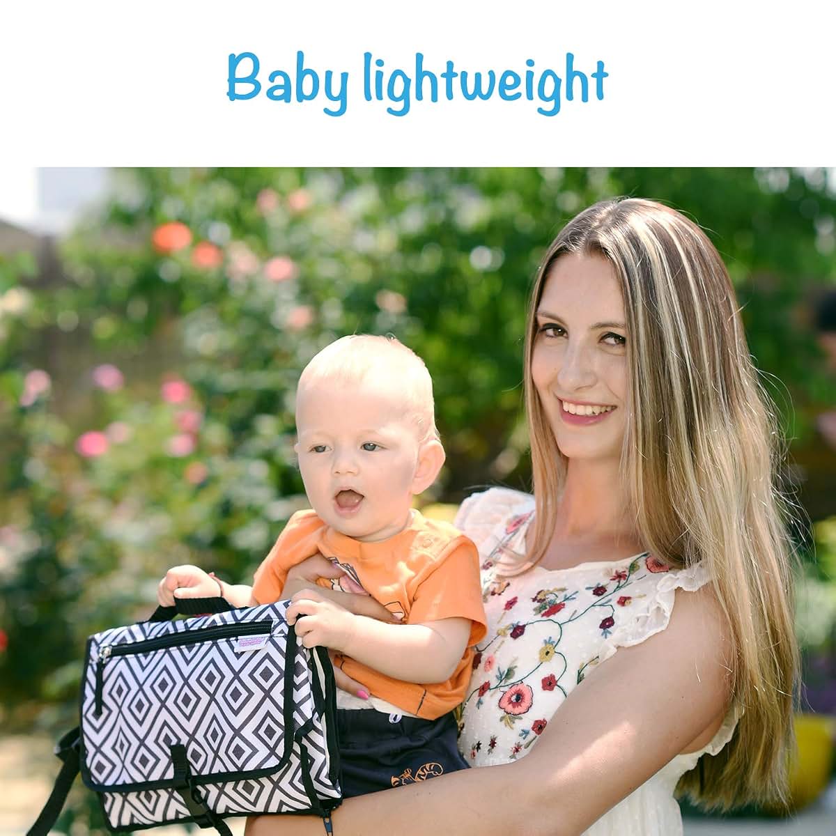 Portable Changing Pad with Head Pillow, Binky Case & Baby Cream Jar for Newborns