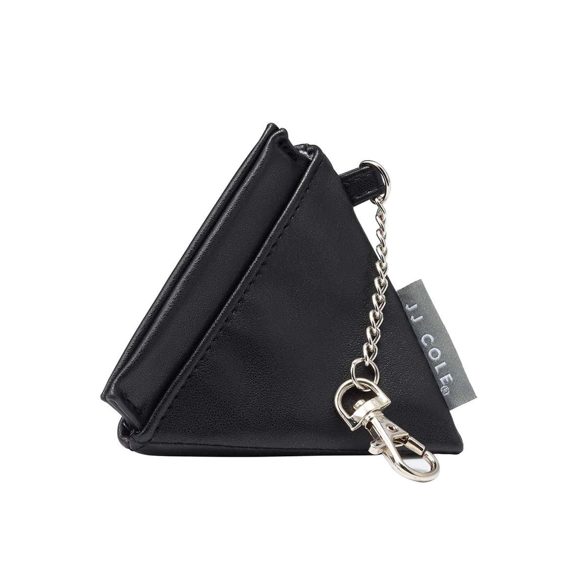 JJ Cole Vegan Leather Pyramid Pacifier Pouch, Black (photo 2)
